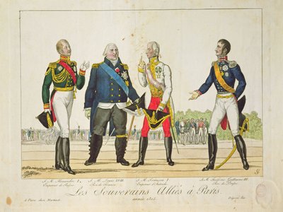 I sovrani alleati a Parigi nel 1815 da French School